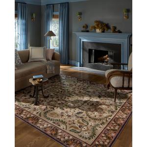 Loloi Rifle Paper Co. Canopy Collection CNP-03 Aubergine 7'-6" x 9'-6" Area Rug