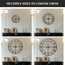 Cuspin Large Wall Clocks for Living Room Decor, 36 Inch Wall Clock Battery Operated, Extra Large Metal Round Roman Numeral Big Black Clock for Bedroom, Home, Kitchen, Office, Wall Decor