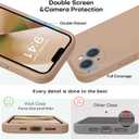 Vooii Compatible with iPhone 13 Case, Liquid Silicone Upgrade [Camera Protection] [Soft Anti-Scratch Microfiber Lining] Shockproof Phone Case for iPhone 13 6.1 inch - Light Brown