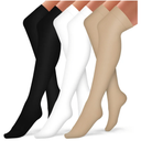 Bluemaple Thigh High Compression Socks for Women and Men Circulation(3 Pairs) Over the Knee-Best Support for Running,Travel,XL