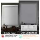 SEEUNANA No Drill No Tools Top Down Bottom Up Cellular Shades 37" W x 64" H