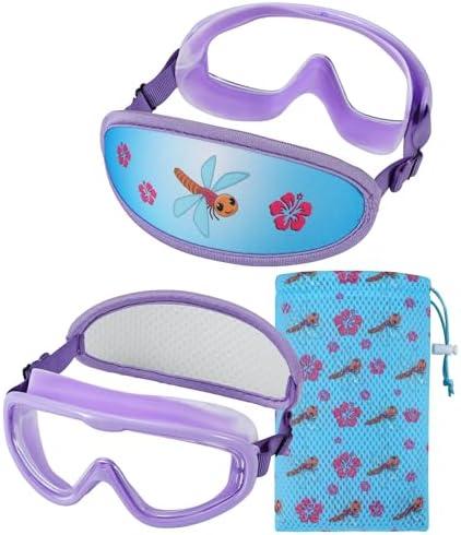 RUIGAO Kids Swim Goggles Age 2-6, Toddler Goggles No Hair Pull,Child Goggles Padded HeadBand