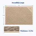 WePet Cat Litter Box Mat(No. 02-2), Kitty Premium PVC Pad, Durable Trapping Rug, Phthalate Free, Urine-Resistant, Scatter Control, XXL 47 x 36, Beige (47x36 Inch (Pack of 1))