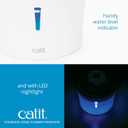 Catit LED Flower Fountain with Triple Action Filter, Cat Drinking Water Fountain, 3 L