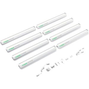 VIVOSUN T5 Grow Lights for Indoor Plants, 5000K Full Spectrum 48W(8 X 6W), 1FT LED Plant Light Strip for Seed Starting, Greenhouse, Hydroponics, SGS Compatible, Linkable, 8-Pack (White)