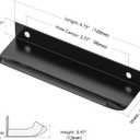 Ravinte Hardware 10 Pack Black Cabinet Handles, 4.75 Inch (120mm) Finger Edge Pulls, 3.75 Inch Hole Center, Finger Pulls for Cabinets