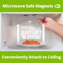 HOVER COVER Magnetic Microwave Splatter Cover, Clear Microwave Cover for Food - Vented & Magnetic, 12-inch, Food Grade Plate Cover, BPA Free - Black