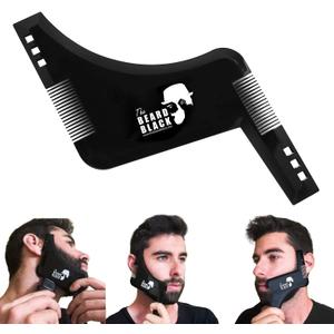 The BEARD BLACK Beard Shaping & Styling Tool with Inbuilt Comb, Perfect for Line Up & Edging, Use with Beard Trimmer or Razor