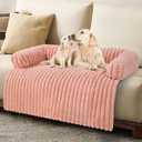 Wn's Day Luxurious Dog Couch Bed, Washable Calming Dog Couch Cover, Removable Couch Protector for Dogs, Waterproof Sofa Bed, Pet Bed Mats for Couch, Pet Couch Covers for Sofa(Pink, XL) (X-Large(45*37*6 In))