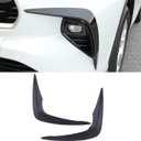 Car Accessories Fit For Toyota Highlander 2020 2021 2022 2023 2024 2025 Exterior Front Fog Light Cover Trim Eyebrow Spoiler (Black) ABS 2 PCS