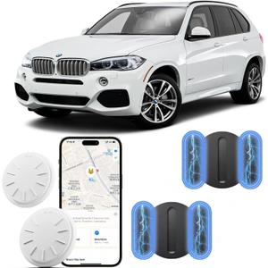 Tracker Tag for Vehicles,Mini Hidden Car Tracker with Magnetic Case,No Monthly Fee Air Tracker Tag,Car Locator Works with Apple Find My(Only iOS) (Black,2PCS)
