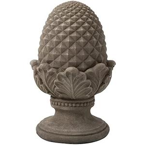 Glitzhome GH20390 Artichoke Garden Statue, 16.5 Inch, Concrete Grey