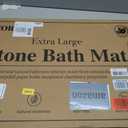 32"x20" Stone Bath Mat, Diatomaceous Earth Shower Mat, Non-Slip Super Absorbent Quick Drying Bathroom Floor Mat, Natural, Easy to Clean (Cloudy Gray)