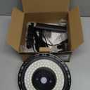 Solar Pendant UFO Light 3000LM, Gazebo Indoor Outdoor Motion Sensor Dimmable Brightness Remote Control Waterproof for Patio Porch Garage Lights (Black)