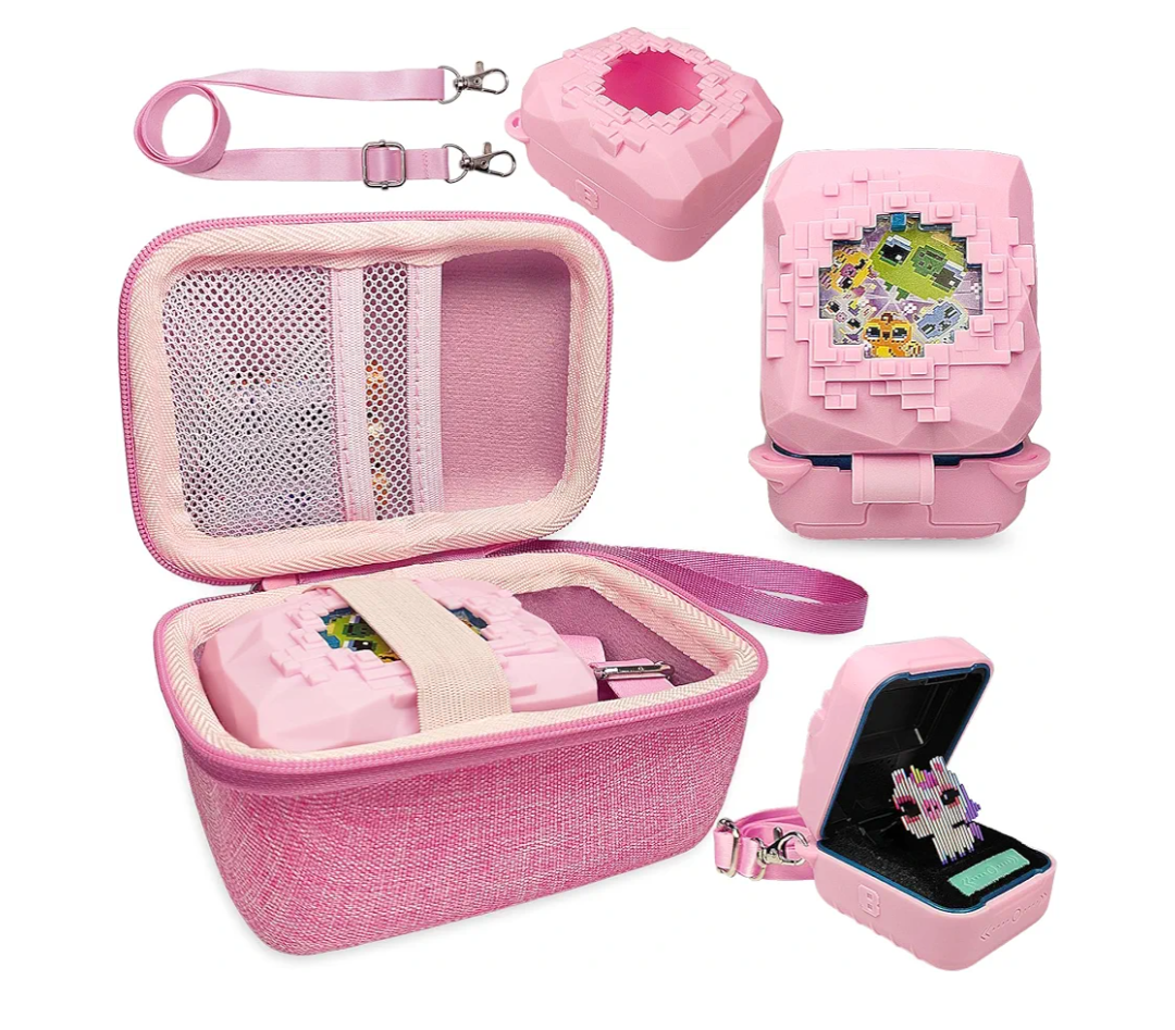 JCHPINE Silicone Cover Case for Bitzee Magicals Interactive Digital Pet and Case, Protective Skin Sleeve for Bitzee Magicals Virtual Electronic Pets Accessories (Pink)