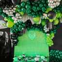 154pcs Alien Balloon Arch Kit - Green Black Silver Latex Balloons with Alien/UFO/Cow/Burst Foil Balloons for Alien Decorations, Space Birthday, Trunk or Treat Car Decor