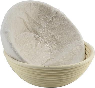 9 Inch Proofing Bread Basket Cloth, Reusable Breathable Liner Cotton Flax Banneton Proofing Bread Cloth, Round Baking supplies Bread Proofing Baskets,Baking Tools and Accessories (9 inch)