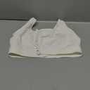 Minimalist white sports bra flat lay, Medium