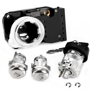 Ignition Switch Lock Cylinder & Housing & 2 Door Lock & 2 Key Fit for Dodge Ram 1500 2500 3500 94-02 Dakota Durango Viper 97-00 for Jeep Grand Cherokee 97-98 Replace # 5003845AA 56021346AB 5003893AA