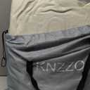 Air Mattress Queen with Built-in Pump, Blow Up Mattress with Soft Flocked Top, Leakproof Inflatable Mattress, Foldable Waterproof Air Bed for Home, Guests, Camping, with Storage Bag (Deep Blue)