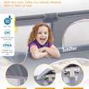 Baby Playpen with Mat, 79"x59"x26.5" with 0.4" Playmat, Large