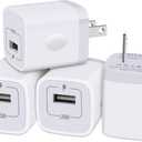Charger Block for iPhone, Plug in Phone Charger, Sicodo 4Pack Single Port USB Wall Charge Fast Charging Adapter Cube Box for iPhone 16 15 14 13 SE(2020) 12/11pro/XS/XS Max,Samsung Galaxy S25/S24/S23 (White)