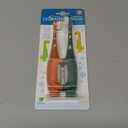 Dr. Brown's Baby and Toddler Toothbrush, Green and Orange Dinosaur 2-Pack, 1-4 Years