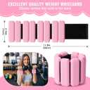 Wrist Weights, 2Pack Adjustable Wearable Wrist Ankle Weights for Women/Men, Silicone Wrist Bangles for Walking, Yoga, Pilates, and Gym, Arm & Leg Workout, 2lb