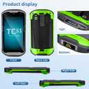 Upgraded Protective Case for Zebra TC51 TC52 TC56 TC57 TC510K Rugged Boot Case Cover for Zebra Scanner TC52x TC57x TC52ax with Hand Strap & Tempered Glass (Green)