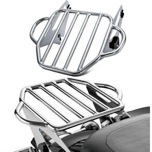 MoKitDora Detachable Two-Up Luggage Rack Mounting Rack Compatible with Harley Touring Road King Road Glide Street Glide Electra Glide 2009-up, Chrome