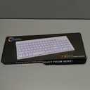 SABLUTE Wireless Keyboard with 7 Colored Backlits, Rechargeable Silent Compact Cordless Computer Keyboard with Low Profile Quiet Light Up Keys for Windows, PC, Linux, Chrome, Mac (White)