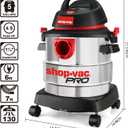 Shop-Vac 5 Gallon 4.5 Peak HP Wet/Dry Vacuum, Stainless Steel Tank, Portable Shop Vacuum with Attachments for Jobsite, Garage & Workshop. 5989300