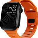 Soft Silicone Waterproof Strap Compatible with Apple Watch Ultra Band 49mm 46mm 45mm 44mm 42mm 41mm 40mm 38mm,Men Women Sport Bands for iWatch Series 10 9 8 7 6 5 4 3 2 1 SE Ultra (42/44/45/46/49mm, Orange)