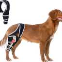 Dog Knee Brace for Torn ACL Hind Leg, Adjustable Dog Leg Braces Rear Leg or Front Legs with Cruciate Ligament Injuries, Warm Joint Pain Relief CCL Brace for Pets Knee Support Universal Four Legs, XL (Navy black)