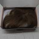 TESSHAIR Remy Hair Extensions Clip in Human Hair 10 Inch Straight Real Hair Extensions Clip in Human Hair 85g 7Pcs, Medium Brown Mixed Dark Blonde # 4P27