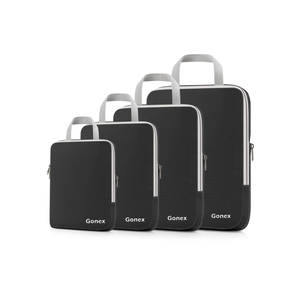 Gonex Compression Packing Cubes, 4pcs Expandable Storage Travel Luggage Bags Organizers, XL