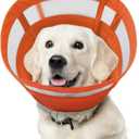 ASENKU Dog Cone Collar, Soft Adjustable Cone for Dogs to Stop Licking, Lightweight Recovery Dog Cone After Surgery, Pet E-Collar for Small, Medium & Large Dogs(Orange, XL)