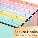 SUNEE 6 Pack Hanging File Folders,Hanging File Folders Letter Size with 1/5-cut Tabs, Assorted Macaron Colors Folders,Stay Organized for Your Home and Office Bulk File and Documents