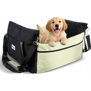 Dog Carseat for Small Dogs  Harness-Compatible Pet Travel Accessory, Portable Travel Bed & Pet Car Carrier Bag, Easy Install, Washable Dog Booster Seat for Small Dogs