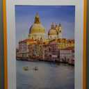 wyooxoo 20x28 Picture Frame Made of Solid Wood Orange Poster Frames Display Pictures 16x24 with Mat or 20x28 Without Mat Colorful Frame For Horizontal Vertical Wall Mounting