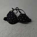 RELLECIGA Women's Underwire Bikini Top (Medium, Black Polka Dot)
