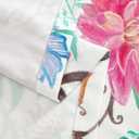 VOGOL Bird Pattern Farmhouse Valances, Light Filtering Privacy Curtains Valance for Dining Room, Faux Linen Flower Print Window Treatments for Office, 60W x 14L, 1 Panel