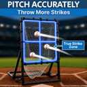 Baseball & Softball Rebounder Net – Adjustable Pitching Trainer for Accuracy, Throwing, and Fielding – Durable Training Equipment for Youth & Adults, 3x2