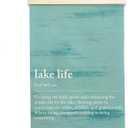 NQDWX Lake Life Hanging Flag - Rustic Cabin Wall Decor, 12x18 Inch Wooden Frame Banner, Gift for Cottage & Fishing Enthusiasts. (161)