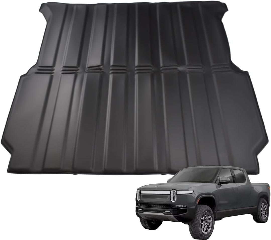 Foldable Truck Bed Mat Replacement for Rivian R1T 2022 2023 2024 All-Weather Protection Pickup Truck Bed Liner Cargo Mat