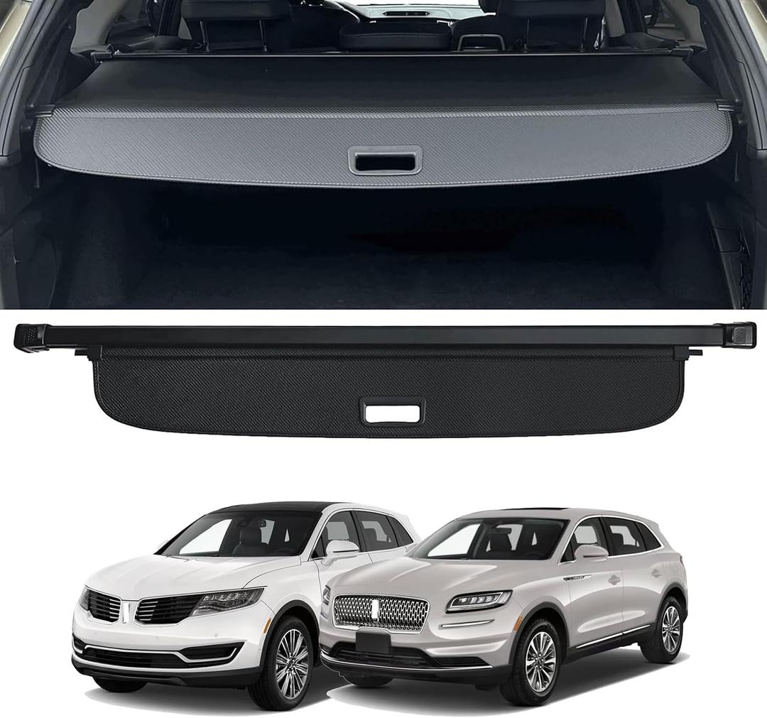 VIWINLA® Retractable Trunk Cover Compatible with 2019-2023 Lincoln Nautilus /2016-2018 MKX Cargo Cover Rear Trunk Security Cover Lincoln Nautilus&MKX Accessories Privacy Screen