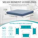 12Pcs Stretch Patio Cushion Covers,Outdoor Couch Covers Replacement,Outdoor Couch & Sofa Slipcovers,for Patio Furniture Cushion Covers,Washable Reusable Furniture Protector (West Lake Blue,Cover Only)