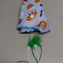 Potaroma Hide and Seek Interactive Cat Toys, Moving Concealed Wand Feather, Automatic Chargeable Indoor Kitten Exercise Kicker, Mouse Squeaky, Floral Cover