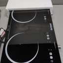 Karinear 2 Burner Electric Cooktop 110V,Portable Electric Stove with Handle