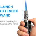 TOPKAY 2 Pack Torch Lighter Jet Flame Butane Lighter Refillable Mini Torch Lighter for Candles Grill BBQ Fireworks Camping (NO PREFILLED)